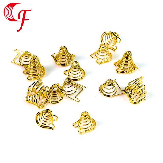 Gold-plated negative battery spring