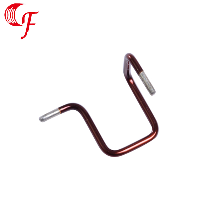 Enameled wire forming ends tinned